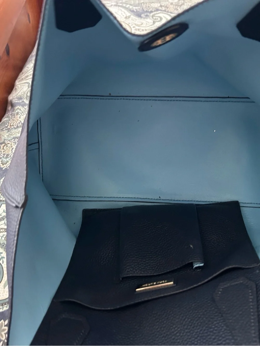 Tory Burch Navy Leather Tote